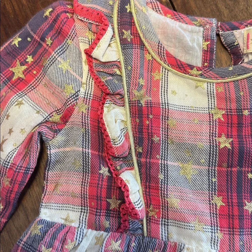 NWT Elodie Metallic Plaid Set